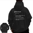 Grandpa Definition Father's Day Zip Up Hoodie Back Print