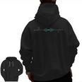 Gym Heartbeat Fitness Bodybuilding Weightlifting Zip Up Hoodie Back Print