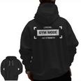Gym Mode Loading 10 Strength Zip Up Hoodie Back Print