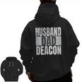 Husband Dad Deacon For Catholic Fathers Religious Men Zip Up Hoodie Back Print