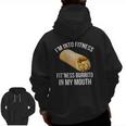 I'm Into Fitness Fitness Burrito In My Mouth Tank Top Zip Up Hoodie Back Print