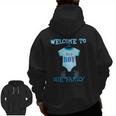 It's A Boy Baby Shower Party New Baby Premium Zip Up Hoodie Back Print