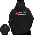 Mens Abuelo Cuban Flag Pride Cuba Father's Day Zip Up Hoodie Back Print
