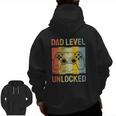 Mens Dad Level Unlocked Soon To Be Father Pregnancy Announcement Zip Up Hoodie Back Print