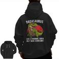 Mens Dadasaurus Like A Normal Dada Only More Rawrsome Zip Up Hoodie Back Print