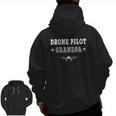 Mens Drone Pilot Grandpa Drone Flyer Fathers Day Zip Up Hoodie Back Print