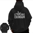 Mens El Papa Mas Chingon Mexican Hat Spanish Father's Day Zip Up Hoodie Back Print