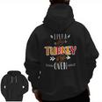 Mens Turkey Dad Thanksgiving Pregnancy Announcement Zip Up Hoodie Back Print