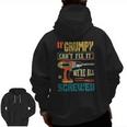 Mens If Grumpy Can’T Fix It We’Re All Screwed Grandpa Zip Up Hoodie Back Print
