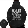 Mens Horse Show Dad Horse Horse Dad Zip Up Hoodie Back Print
