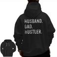 Mens Husband Father Dad Hustler Hustle Entrepreneur Zip Up Hoodie Back Print