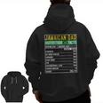 Mens Jamaican Dad Dad Hero Nutritional Father's Day Zip Up Hoodie Back Print