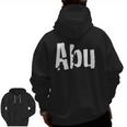 Mens Hispanic Latino Grandfather Nickname Abu For Abuelo Zip Up Hoodie Back Print