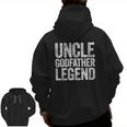 Mens Uncle Godfather Legend Happy Father's Day Zip Up Hoodie Back Print