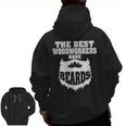 Mens Woodworking Woodworker Carpentry Beard Zip Up Hoodie Back Print