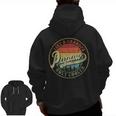 Papaw Like A Grandpa Only Cooler Retro Fathers Day Zip Up Hoodie Back Print