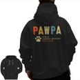 Pawpa Defintion Dog Grandpa Zip Up Hoodie Back Print
