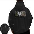 Peace Love Remember Combat Boots Usa Flag Veteran Day Zip Up Hoodie Back Print