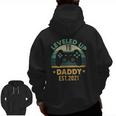 Promoted To Daddy Est 2021 Leveled Up To Daddy & Dad Zip Up Hoodie Back Print
