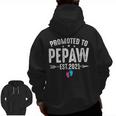 Promoted To Pepaw Est2021 New Grandpa To Be Baby Zip Up Hoodie Back Print
