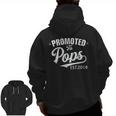 Promoted To Pops Est 2018 New Grandpa Zip Up Hoodie Back Print