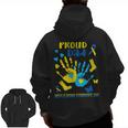 Proud Dad Down Syndrome Awareness T21 Zip Up Hoodie Back Print