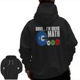 Shhh I'm Doing Math Workout Weightlifting Zip Up Hoodie Back Print