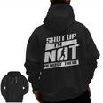Shut Up I’M Not Almost There Running Cross Country Zip Up Hoodie Back Print