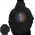 Skull Unafraid Unmasked Unmuzzled Unvaccinated 4Th Of July Zip Up Hoodie Back Print