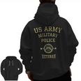 Us Army Military Police Veteran Military Retirement Zip Up Hoodie Back Print