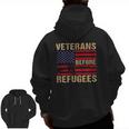 Veterans Before Refugees Military Happy Veterans Day Zip Up Hoodie Back Print