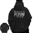 Vintage Promoted To Pepaw Est 2021 Father's Day Christmas Zip Up Hoodie Back Print