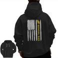 Vintage Retro Best Bengal Cat Dad Ever Fur Daddies Zip Up Hoodie Back Print