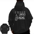 I Wear Black For My Papa Melanoma Awareness Zip Up Hoodie Back Print