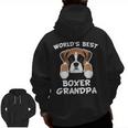 World's Best Boxer Grandpa Dog Granddog Zip Up Hoodie Back Print