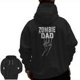 Zombie Dad Halloween Father Costume Adults Zip Up Hoodie Back Print