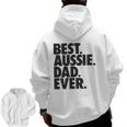 Aussie Dad Australian Shepherd Dog Dad Zip Up Hoodie Back Print