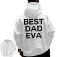 Best Dad Eva Graphic Zip Up Hoodie Back Print