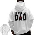 Crawfish Dad Cajun Crawfish Father's Day Black Zip Up Hoodie Back Print