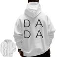 Distressed Dada Fathers Day For New Dad Him Grandpa Papa Zip Up Hoodie Back Print