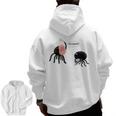 Halloween At The Spider Family Dad Joke Scary Costume Zip Up Hoodie Back Print