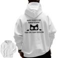 Mens Happy Father's Day Human Servant Your Tiny Furry Overlord Cat Zip Up Hoodie Back Print