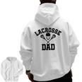 Mens Lacrosse Dad Lax Daddy Father's Day Zip Up Hoodie Back Print