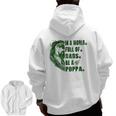 Mens In A World Full Of Grandpas Be A Poppa Father's Day Poppa Zip Up Hoodie Back Print