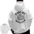 Pancake Monster Dad Son Matching Family Father's Day Zip Up Hoodie Back Print