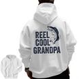 Reel Cool Grandpa Fathers Day For Fisherman Zip Up Hoodie Back Print