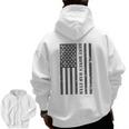 Stepfather Best Bonus Dad Ever Father's Day Flag Zip Up Hoodie Back Print