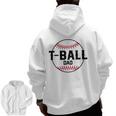 T Ball Dad Tee For Men Baseball Father Sports Fan Hero Zip Up Hoodie Back Print
