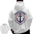 Us Coast Guard United Stated Armed Forces Dad For Dad Zip Up Hoodie Back Print