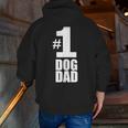 1 Dog Dad Dog Lover Best Dog Dad Zip Up Hoodie Back Print